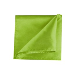 Allegra K Men's Pocket Squares Handkerchiefs Solid Color for Wedding Party One Size Lime