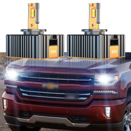 CHUSYYRAY For 2016-2020 Chevy Silverado 1500 D5S Bulb LED Head Light Lamp Kit Hi/Low
