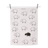 Triolino® Half-Linen Tea Towel with 'Black Sheep' Print Motif 50