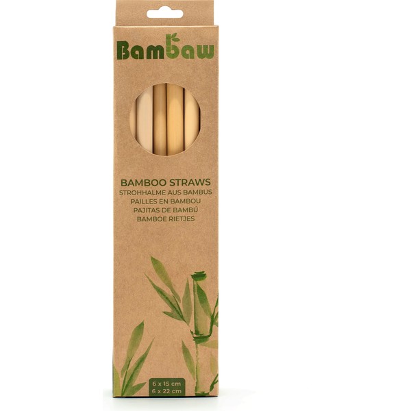 Bambaw Bamboo Straws Box, 12x 15 cm & 22 cm