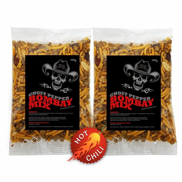 Chilli Pepper Bombay Mix Made with Ghost Pepper 100g X 2 Packs