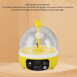 Mini Egg Incubator with Automatic Temperature Humidity Control, 4 Eggs Candler Poultry Hatching Machine for Chickens Ducks Pigeons Hatching (Manual Turning)