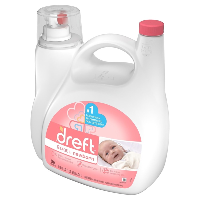 Dreft Stage 1: Newborn Liquid Laundry Detergent (HE), 150 oz,