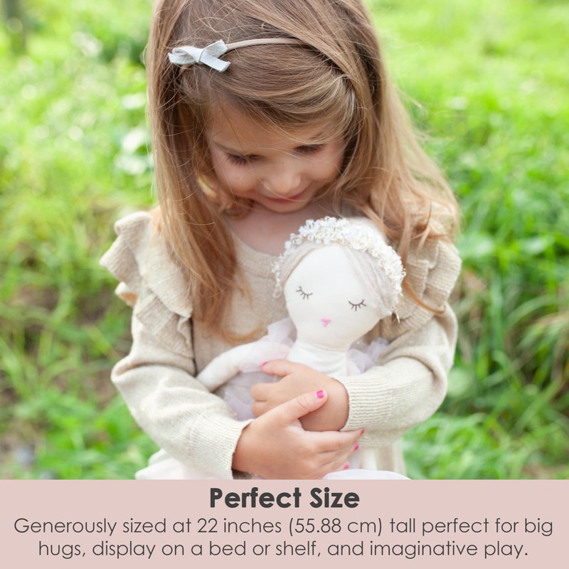 MON AMI Ballerina Stuffed Doll - 22”, Plush Ballerina Doll