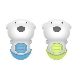 [Import] Door Stopper for Slam Prevention, Noise & Impact Reduction (Free Size / Dog Design) Door Stopper - Blue (1 pc) + Green (1 pc)