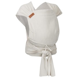 Hoppediz Hop-Tye Advanced - 4-in-1 Baby Carrier for Newborns from Birth - Halfbuckle Carrying Aid with Cloth Straps - Grows with Your Child up to 20 kg - Design Cadiz