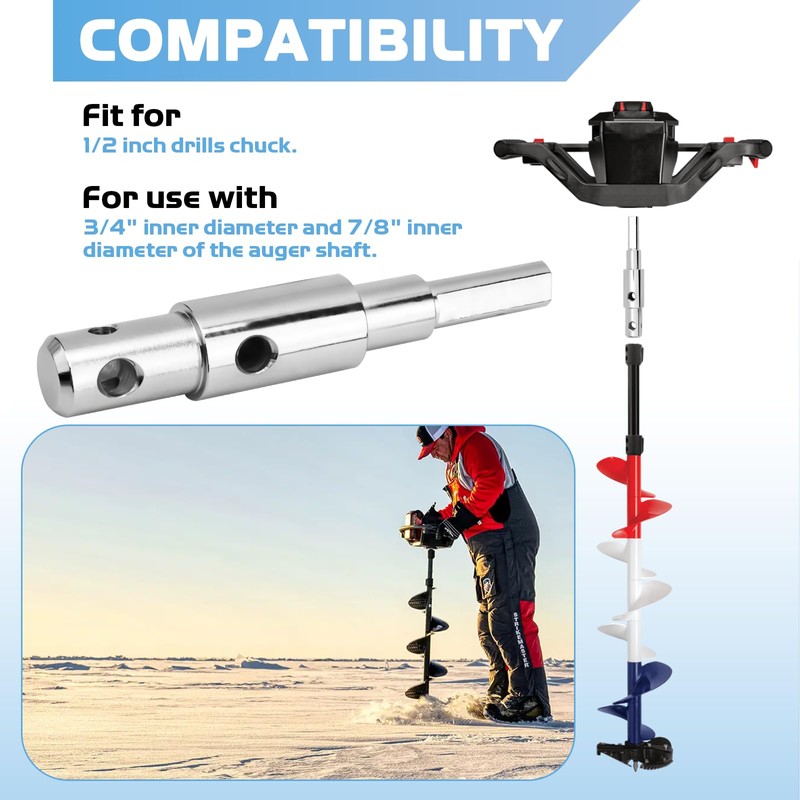 Two Stage Auger Adapter Suitable for 3/4" and 7/8" Internal