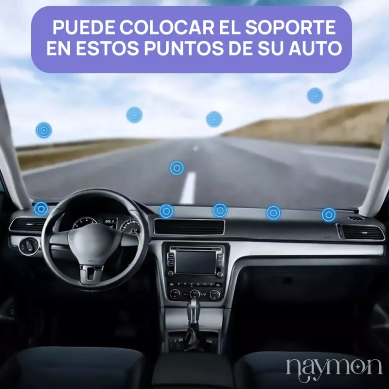 Naymon Soporte Celular Porta Tablet Auto 360 Ajustable Universal