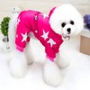 SELMAI Snowsuit for Small Dogs Fleece Lined Star Belt Hooded
