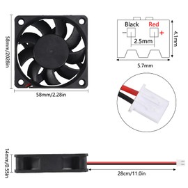 AITIAO 4PCS DC 60mm Fan DC12V 6015 Brushless Cooling Fan 60mmx15mm 12V Fan for PC Computer Case Cooler Radiator Ventilation