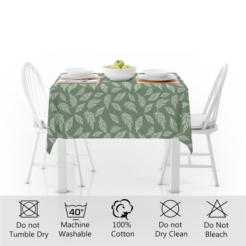 Encasa Homes Printed Tablecloth 145 x 145 cm for Square