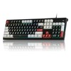 MageGee Creamy Keyboard,K2 Keyboard Wired RGB Backlit 104 Waterproof Ergonomic