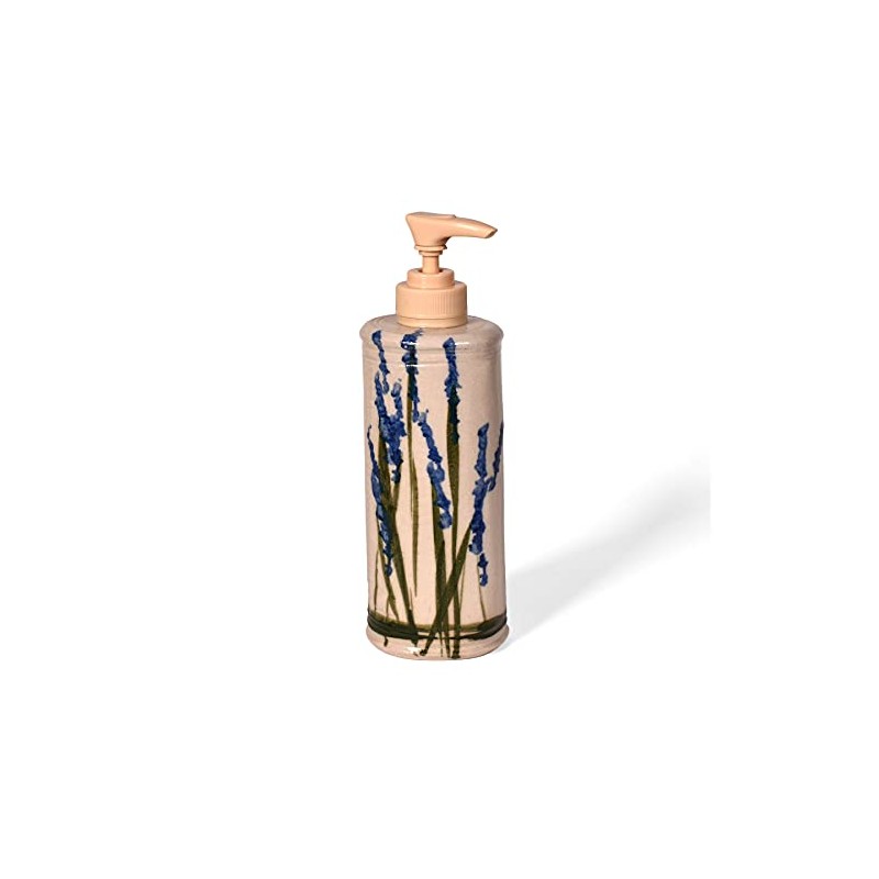 Holman Pottery Handmade Soap Lotion Dispenser, Wildflower,One Size