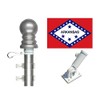 Arkansas 3x5 Outdoor Flag and Pole Set, Tangle Free Spinner