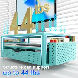 gianotter Organizadores de escritorio y accesorios, soporte para monitor con cajn y 2 portaplumas, organizador de escritorio adecuado para oficinas y 