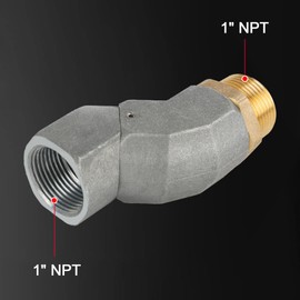 EVIL ENERGY 1" NPT Fuel Transfer Hose Swivel 360 Rotating Connector for Fuel Nozzle Multi Plane Swivel