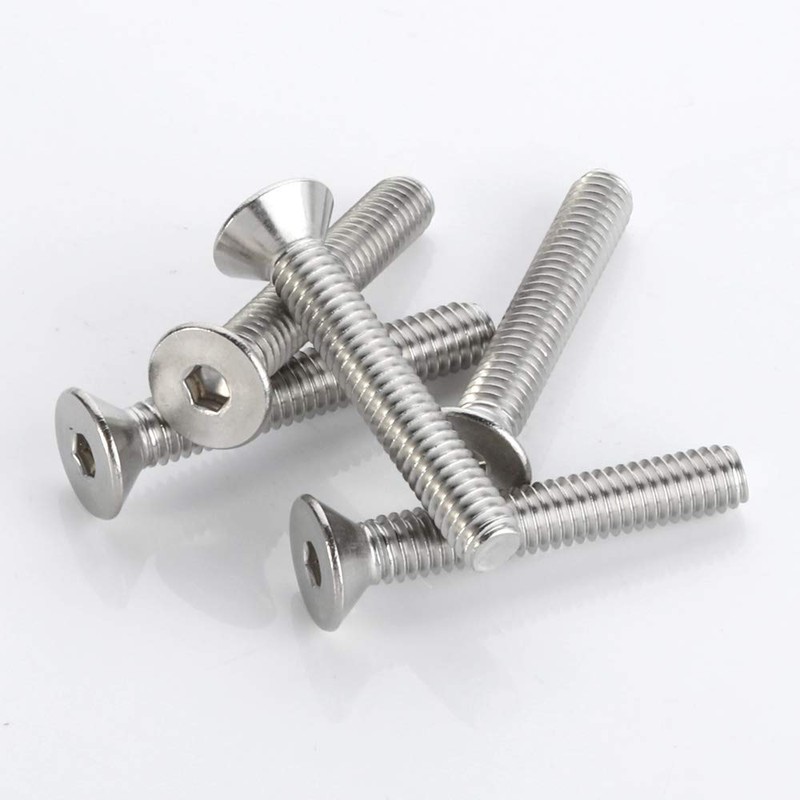MewuDecor 5/16-18 x 1" Flat Head Socket Cap Screws Countersunk