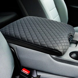 qzhiren Center Console Cover Fit for 2013-2018 Ram 1500 & 2013-2023 Ram 1500/2500/3500 Classic Model, Leather Armrest Cover Protector for Jump Seat Console - Durable Car Accessories