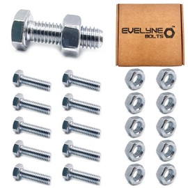 M6 Nuts & Bolt 10 Pack (M6 x 20mm Bolts & M6 Nuts) Hex Bolt/Setscrew Fully Threaded