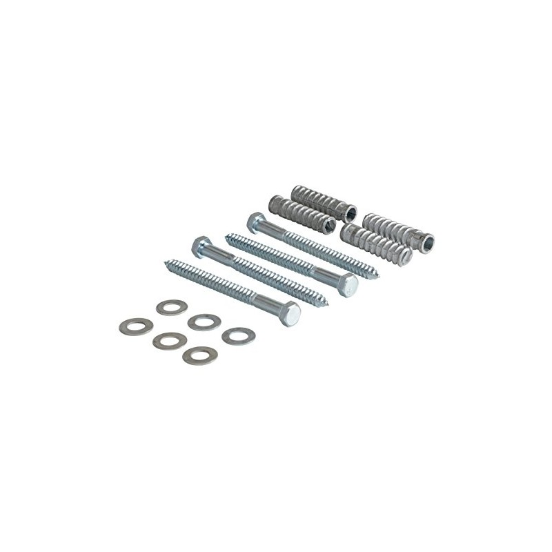 Vestil CS-33-KIT-4 Plastic Car Stop Concrete Hardware Kit with 4