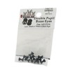 Hareline Double Pupil Brass Eyes #1 Black with White and