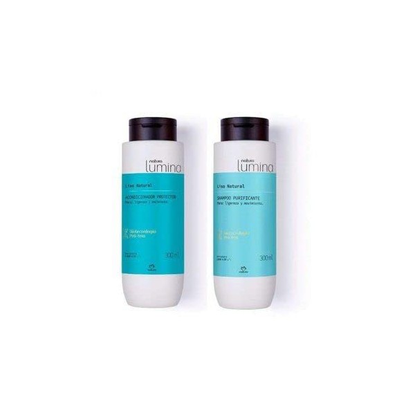 Shampoo y Acondicionador Para Un Cabello Lacio Sin Frizz Kit Lumina / Tratamiento Para Cabello Liso Natura