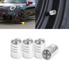 Xotic Tech Chrome Wheel Valve Stem Cap Cover Screw with