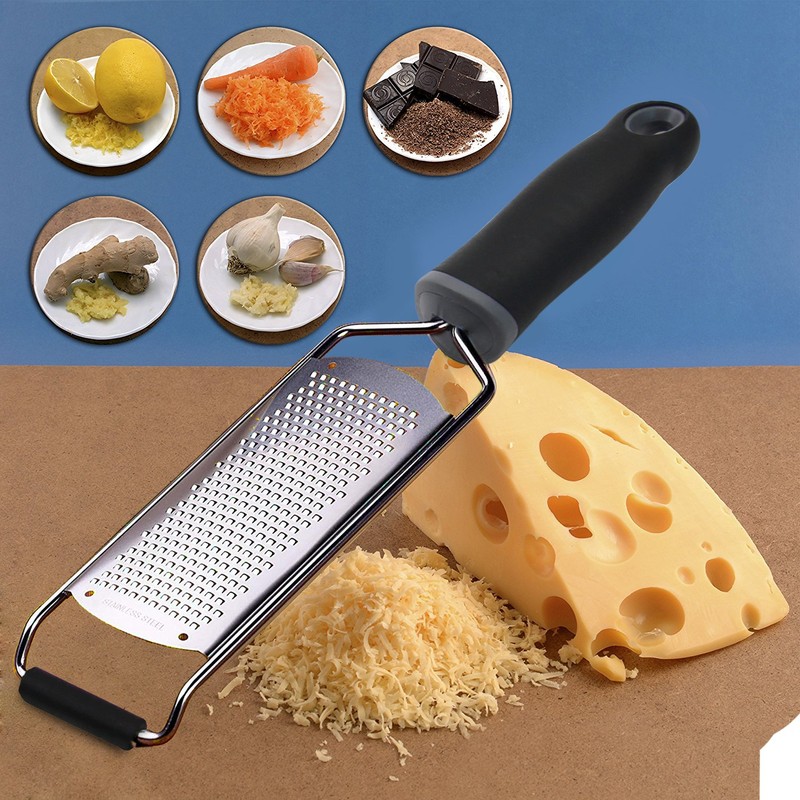 Lemon Zester, Stainless Steel Kitchen Cheese Grater, Plastic Cover Ergonomic