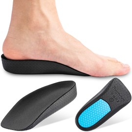 Heel Lift (1 Inch) Height Increase Insoles for Men, Half Shoe Lift Insert, Comfortable Instant Height Boost (Mens 10-11.5)