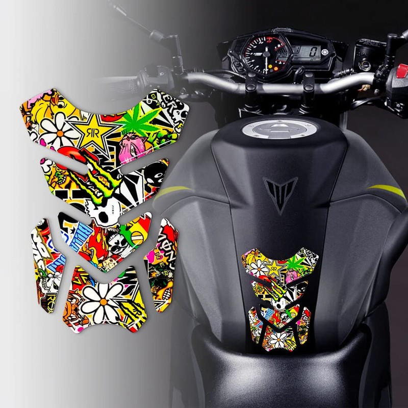4R Quattroerre.it 18168 Tank Pad 3D Motorcycle Tank Protector Full
