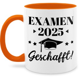 Tasse Tassen 325ml - Abi & Abschluss - Examen 2025 Geschafft - 325 ml - Orange - 2024 2023 wärmende geschenk bestanden bestandene