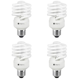 Xtricity Compact Fluorescent Light Bulb T2 Spiral CFL, 2700k Soft White, 23W (100 Watt Equivalent), 1600 Lumens, E26 Medium Base, 120V, UL Listed (Pack of 4)