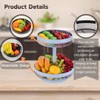 IBERG 2 Tier Fruit Basket - Detachable Mesh Fruit Bowl