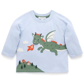 Purebaby Flying Dragon Long Sleeve Tee, 000 (0 - 3 Months)