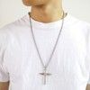 FFWTPY Cross Necklace for Men Women Stainless Steel Cross Pendant