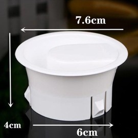 White Plastic Pitcher Lid Cover - 2.9 Inch Diameter Leak Proof Stopper for Glass Water Carafe & Beverage Pitchers - Food Grade Anti-Dust Splash Resistant Cap