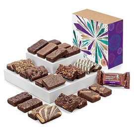 Fairytale Brownies Celebration Sprite 24 Individually Wrapped Gourmet Chocolate Food Gift Basket for New Home Anniversary New Baby and More - 3 Inch x 1.5 Inch Snack-Size Brownies - 24 Pieces - Item CG224