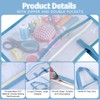 2 Pack Needlepoint Bag, Clear Mesh Zipper Pouch with Handle
