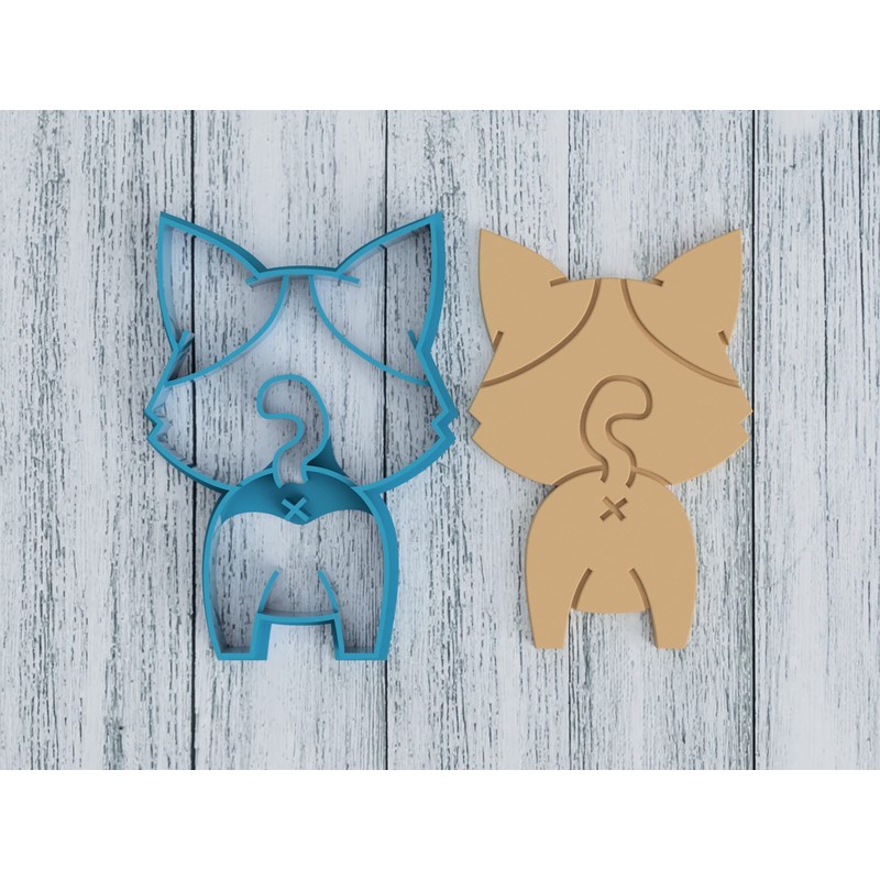 Looking Away Cat Butt - Cookie Cutter/Sugar Cookie/Fondant/Clay (0149)