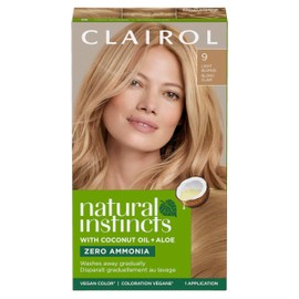 Clairol Natural Instincts Demi-Permanent Hair Dye, 9 Light Blonde Hair Color, Pack of 1 - Packaging May Vary