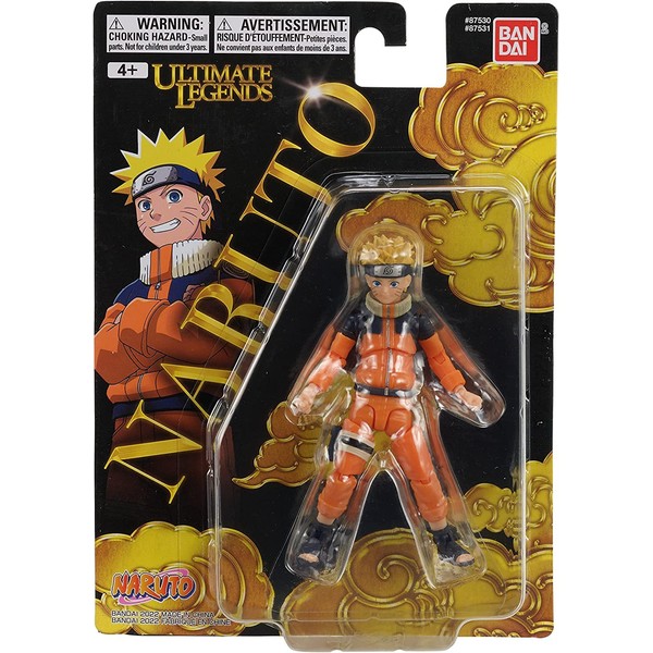 Bandai Ultimate Legends Naruto Action Figure | Child Naruto Uzumaki Anime Figure | 12cm Naruto Figure with 15+ Points of Articulation Collectable Anime Merch | Naruto Themed Anime Gifts