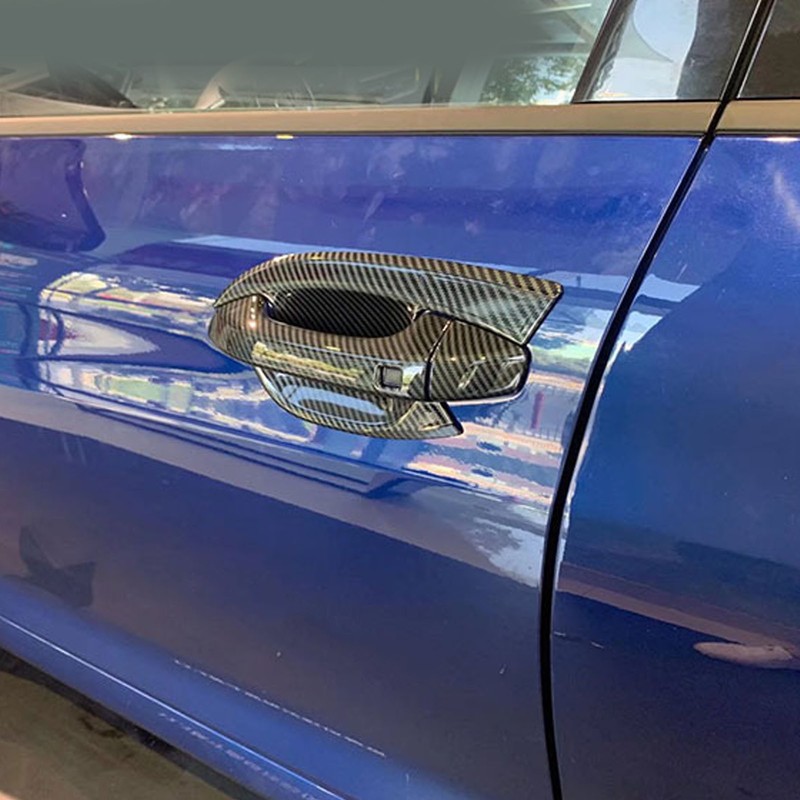 Exterior Door Handle Cover Carbon Fiber Pattern Outside Door Handle