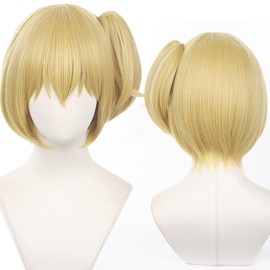 Blonde Bob Cosplay Wig for Yachi Hitoka Haikyuu Costume Wigs Women Short Straight Anime Natural Soft Party Hair Wigs with Wig Cap