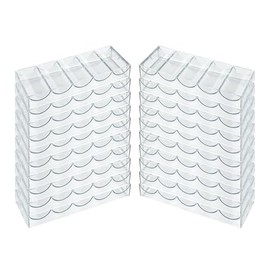 Gamers Lounge Poker Chip Trays - 100-count Clear Acrylic Poker Chip Racks - Chip Storage and Display Case (20)