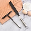 2-Piece Set of Stainless Steel Pancake Tools, Dough Spreader, Crepe