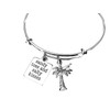 Sandy Toes and Salty Kisses Expandable Charm Bracelet Silver Bangle
