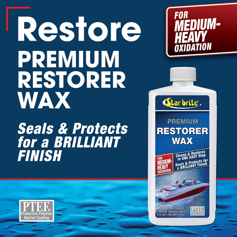 STAR BRITE Premium Restorer Wax - For Heavy to Medium