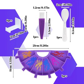 Diamond Painting Accessories Kit - 9 Pcs Diamond Art Accessories Set Plastic Sorting Trays for for DIY Crafts & Nail Art