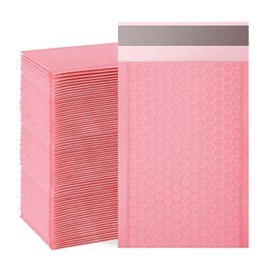 Bubble Mailers, 4x7 Inch Padded Bubble Mailers Pack of 100 Bubble Envelopes Opaque Self Seal Adhesive Waterproof Bags for Shipping and Packaging (Pink, 4x7-100Pc)