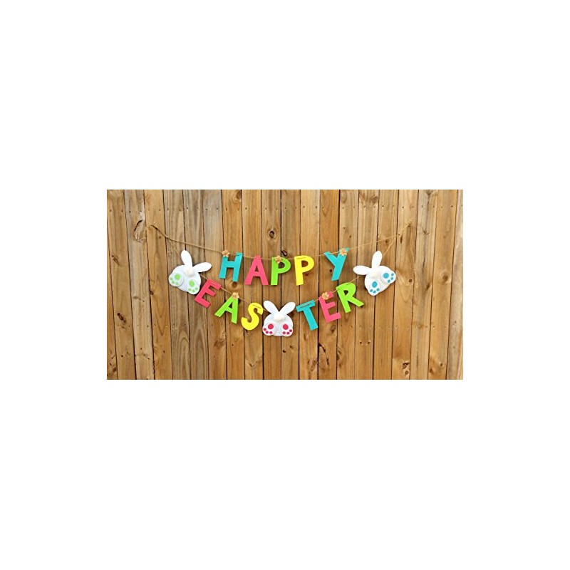 AGD Easter Decor - Happy Easter Bunny Bottom Felt Garland